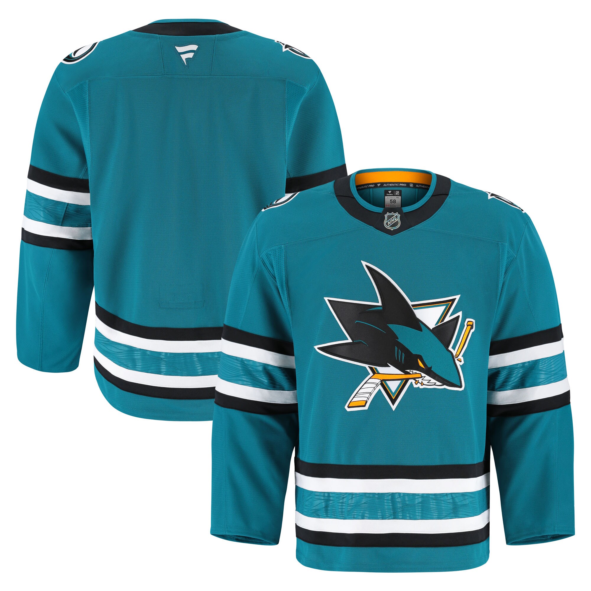 San Jose Sharks Teal Home Pro NHL Jersey Men's