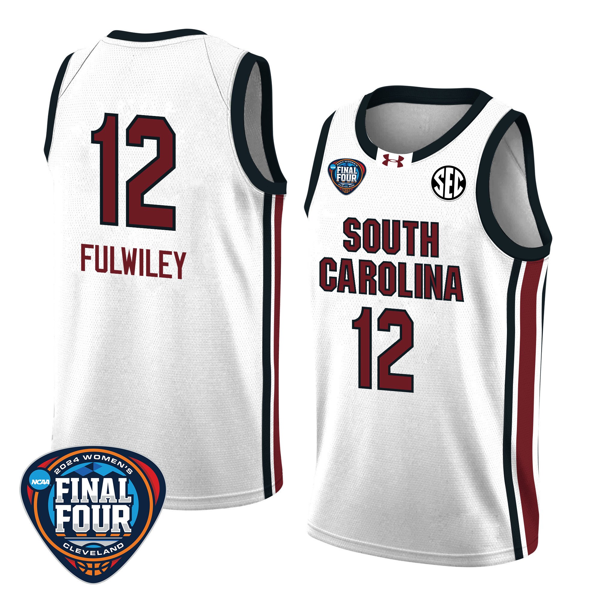 MiLaysia Fulwiley 12 South Carolina 2024 Final Four Patch Unisex NCAA Jersey Unisex