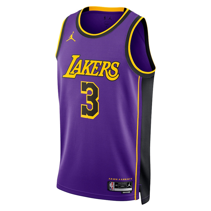Anthony Davis 3 Los Angeles Lakers Unisex Swingman Statement Edition Purple NBA Jersey Unisex