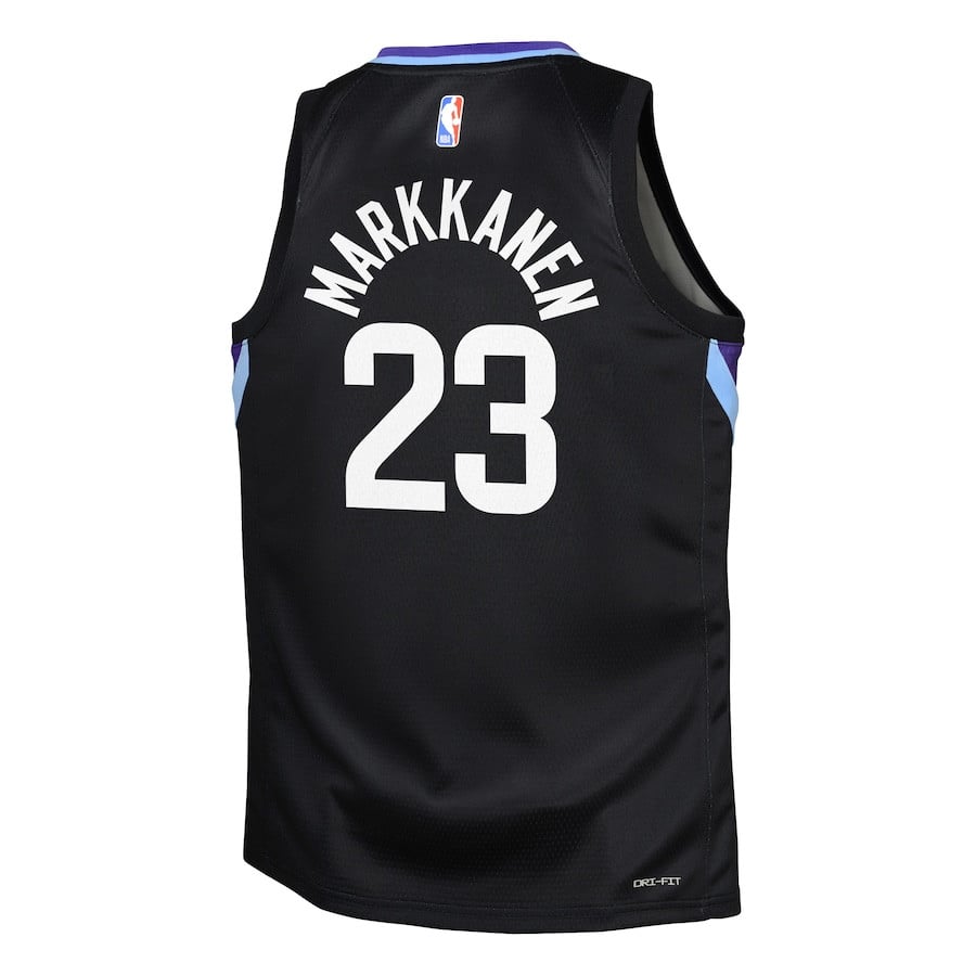 Lauri Markkanen 23 Utah Jazz 2024/2 Swingman Statement Edition Black NBA Jersey Youth