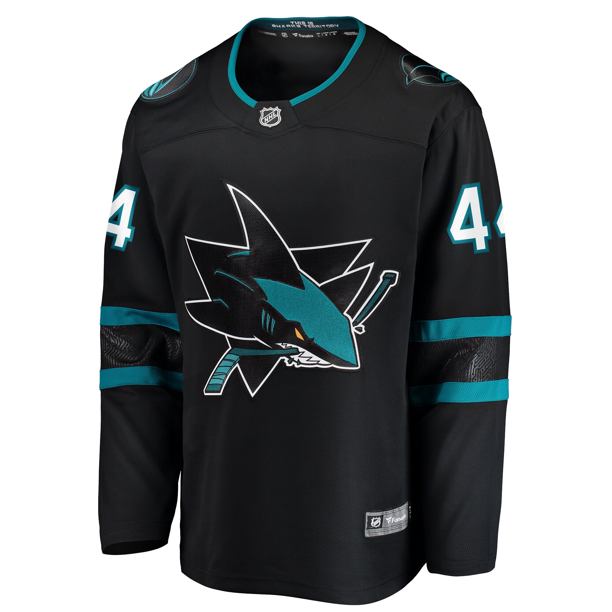 San Jose Sharks Marc-Edouard Vlasic Black Premier Breakaway Player NHL Jersey Men's