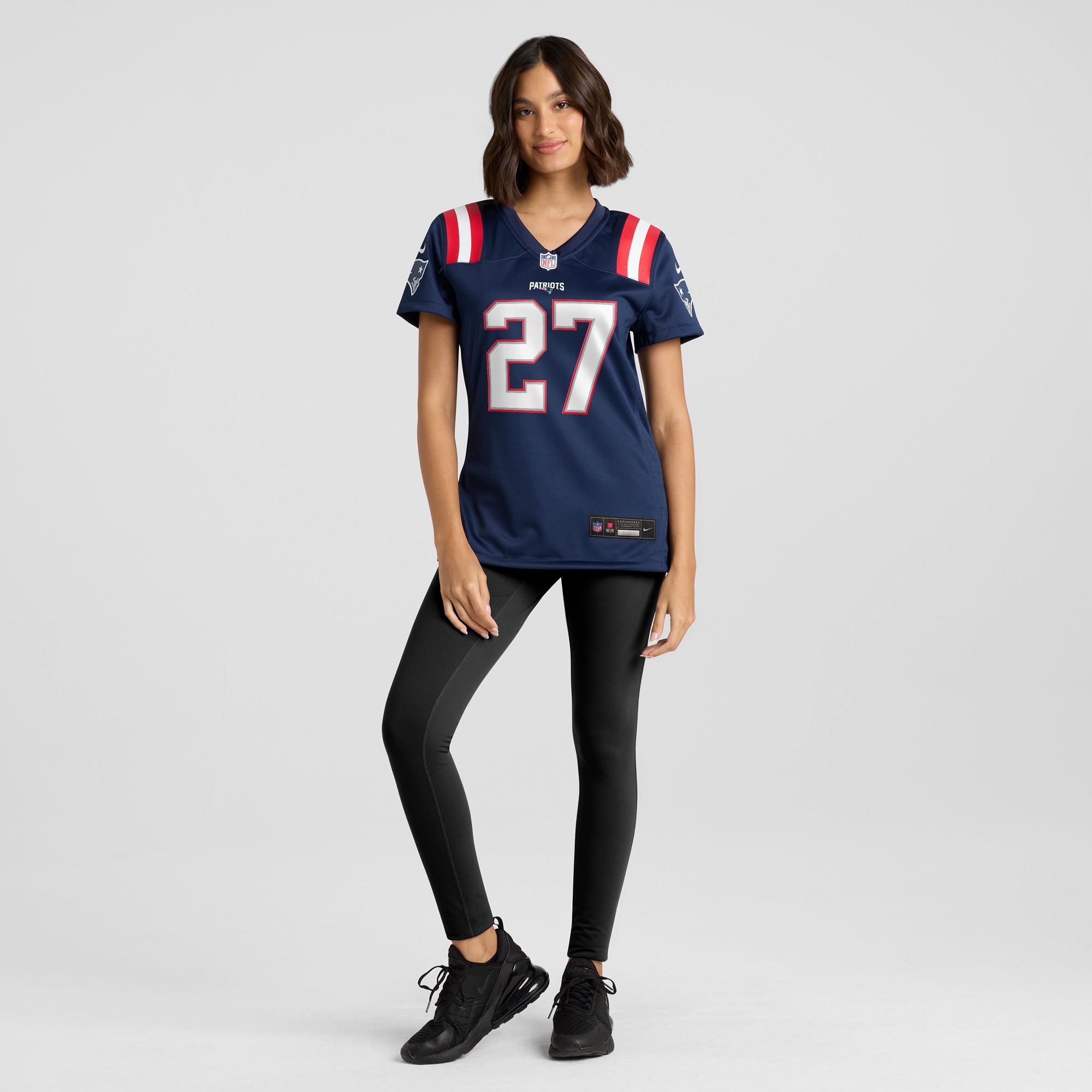 New England Patriots Marcellas Dial Jr. Navy Game NFL Jersey Women's