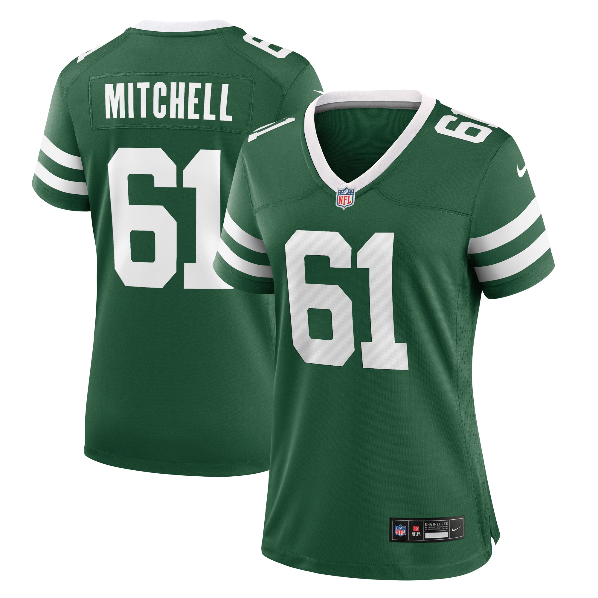 New York Jets Max Mitchell Legacy Green Team Game NFL Jersey Women's