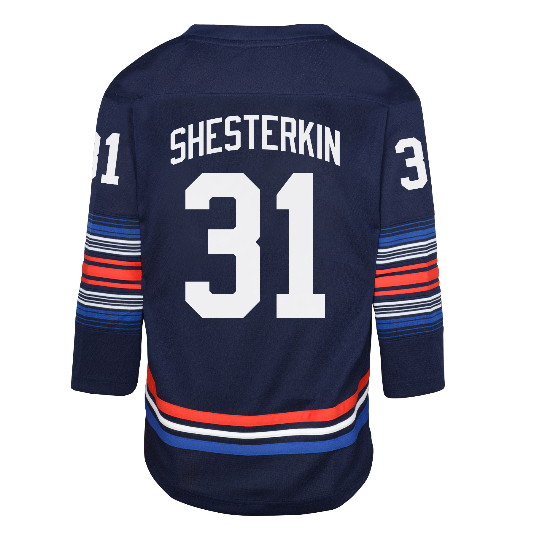 New York Rangers Igor Shesterkin Navy Alternate Player NHL Jersey Youth