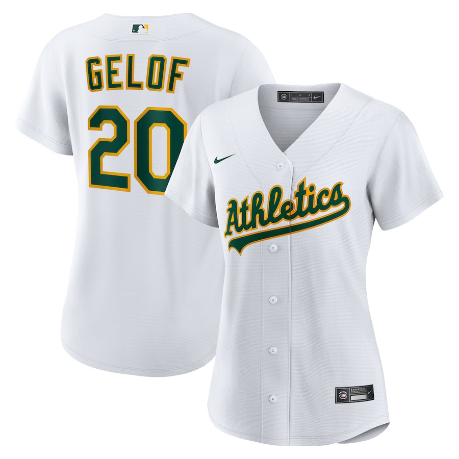 Zack Gelof 20 Oakland Athletics Home White MLB Jersey Women's