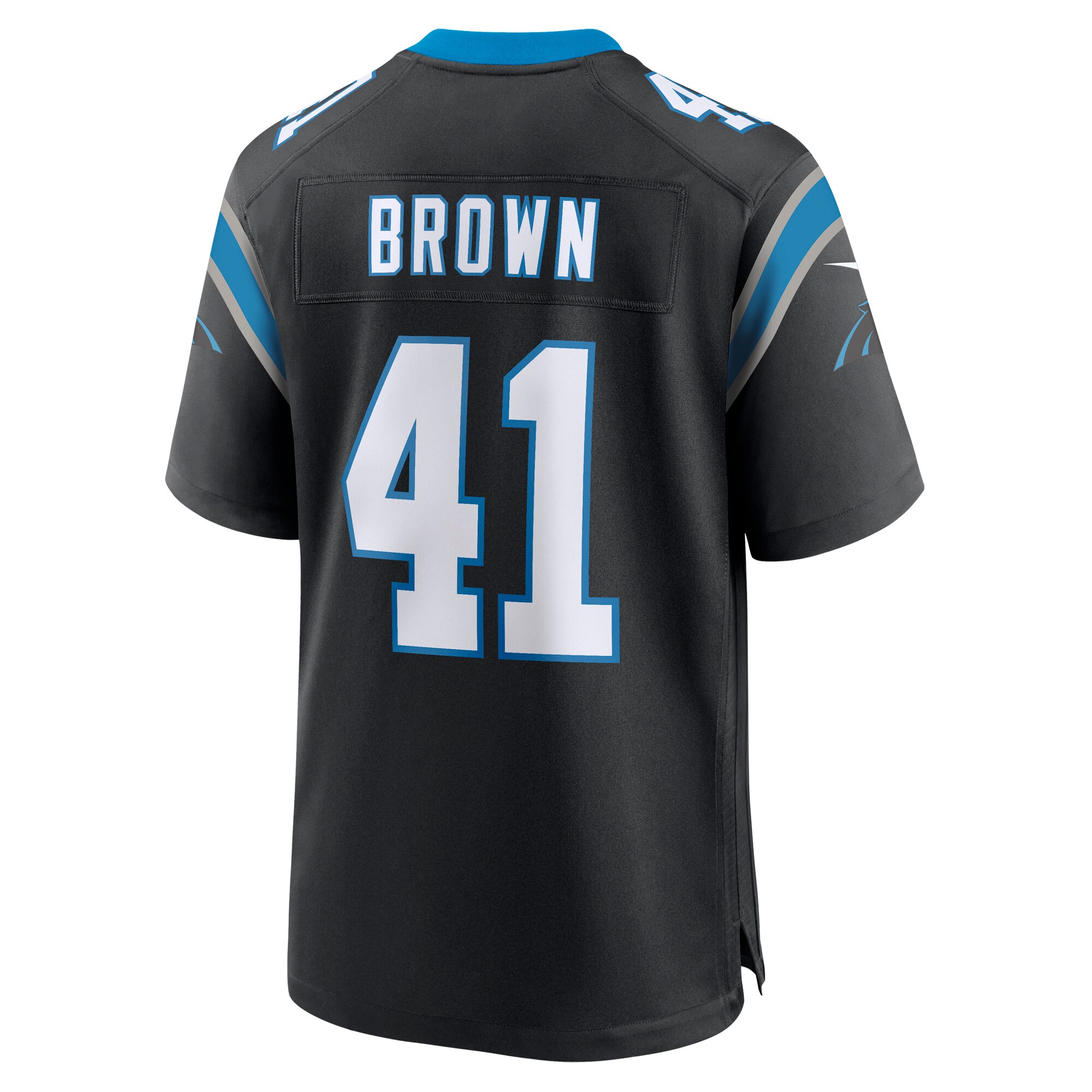 Carolina Panthers Spencer Brown Black Team Game NFL Jersey Men's