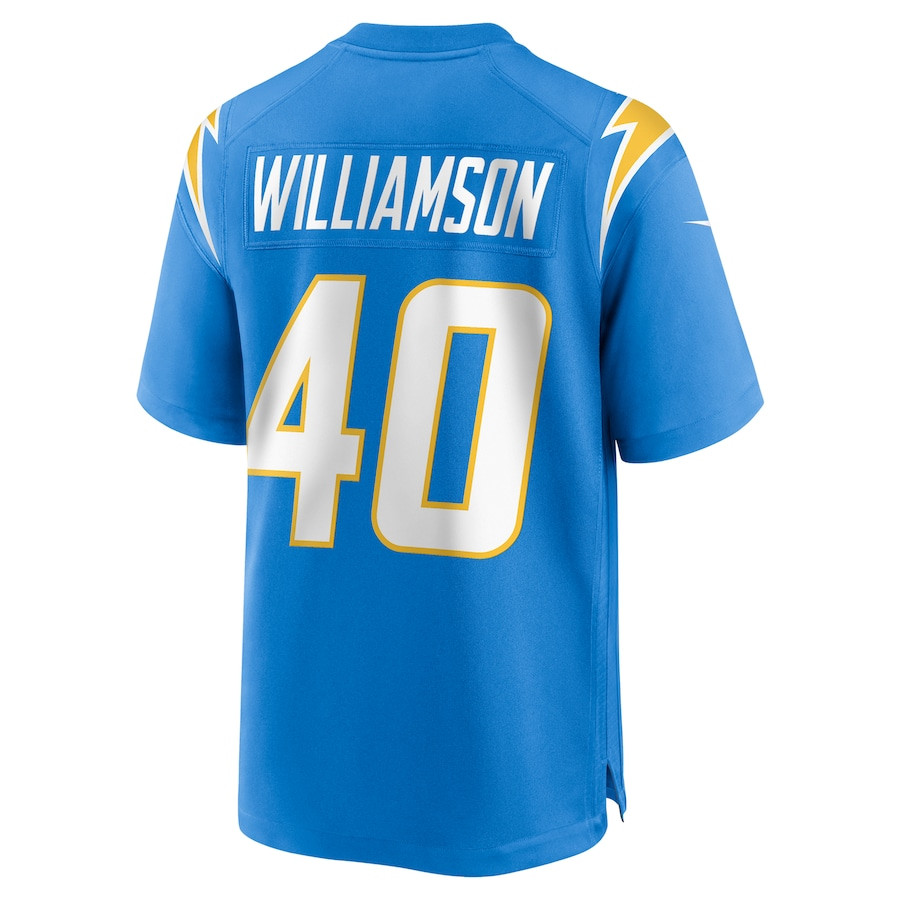 Kendall Williamson 40 Los Angeles Chargers Team Game Powder Blue NFL Jersey Men's
