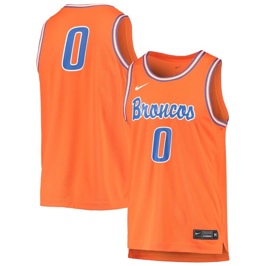 Boise State Broncos Retro Orange #0 NCAA Jersey Men's