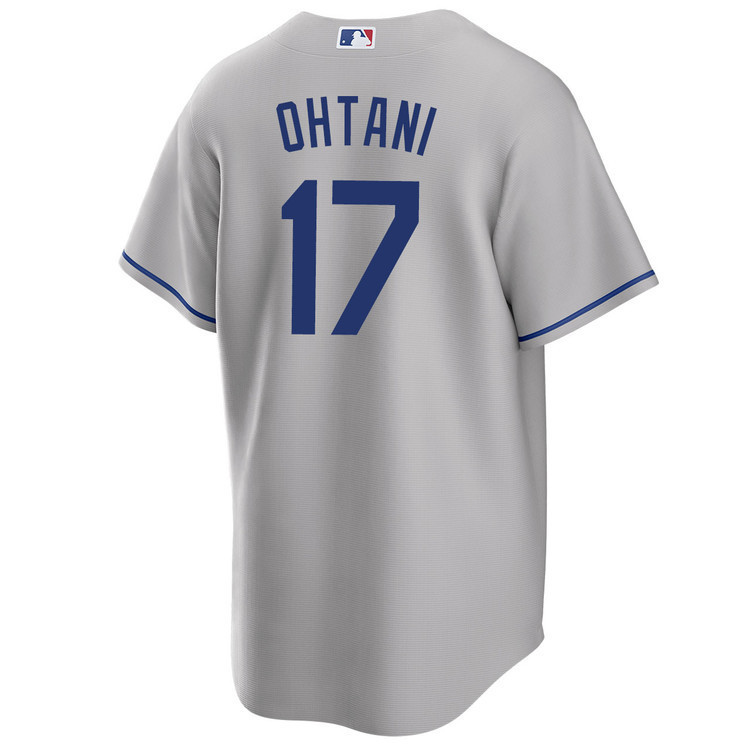 Shohei Ohtani 17 Los Angeles Dodgers Road Gray MLB Jersey Men's