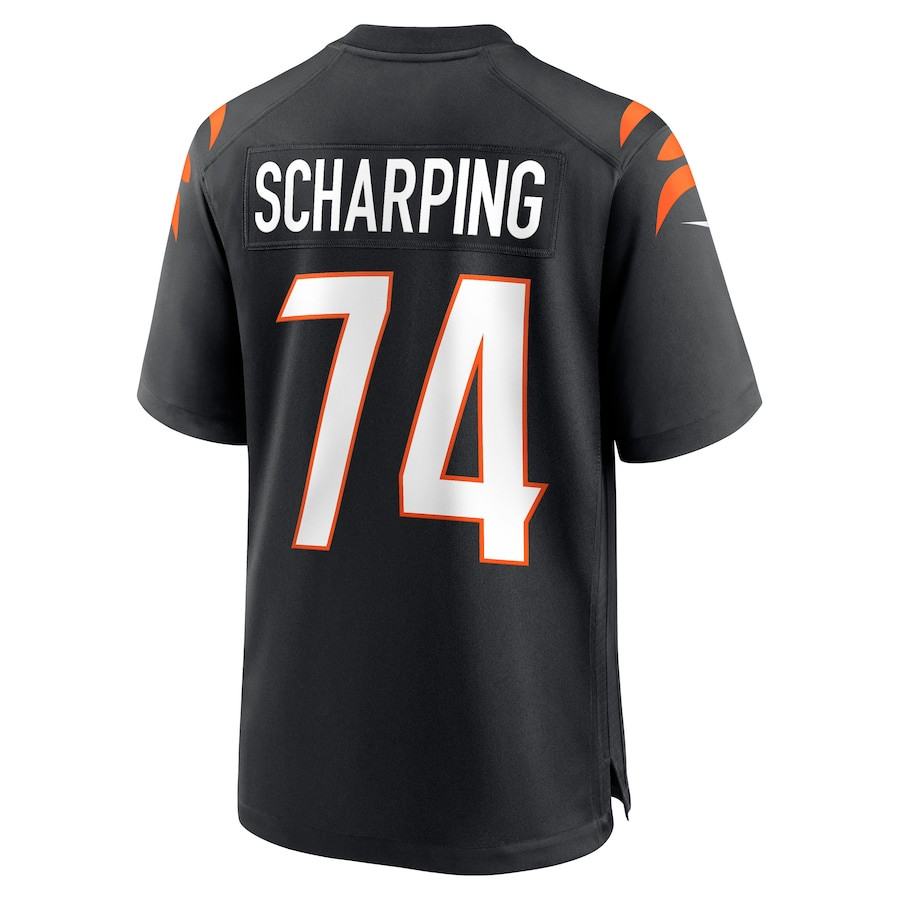Max Scharping 74 Cincinnati Bengals Team Game Black NFL Jersey Men's