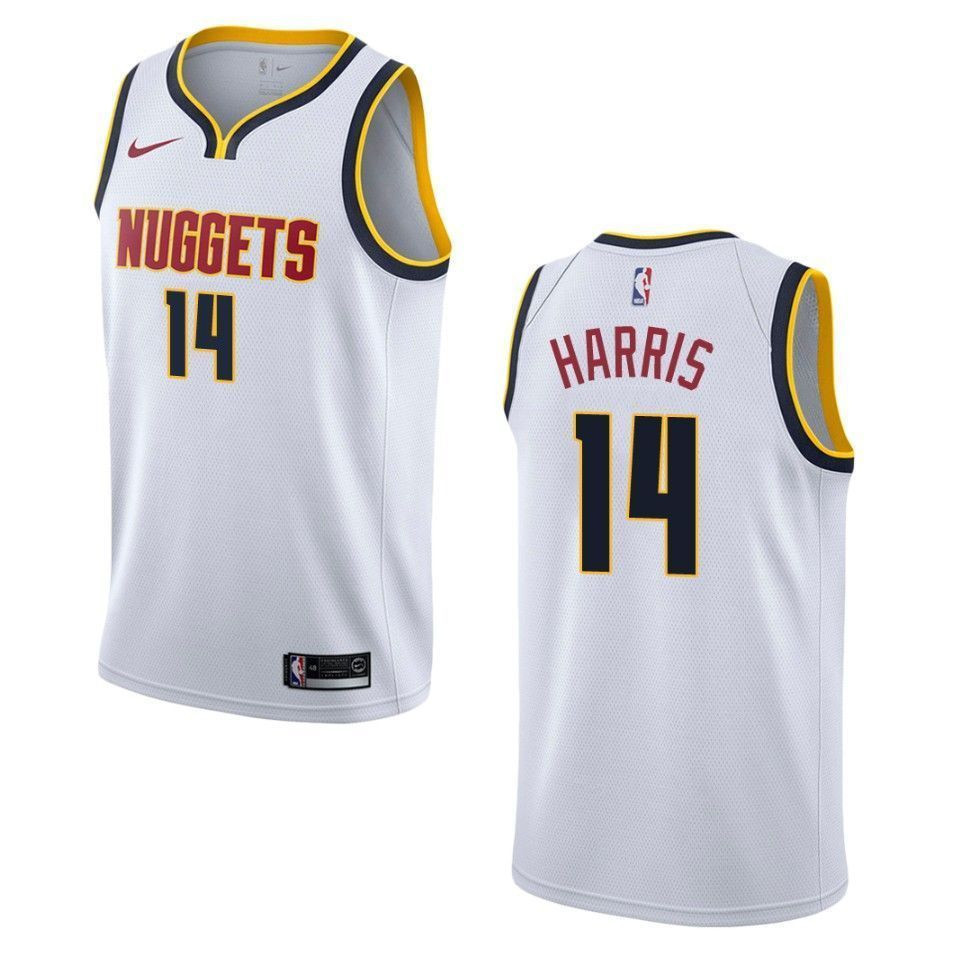 Denver Nuggets 14 Gary Harris Association Swingman Wihte NBA Jersey Men's