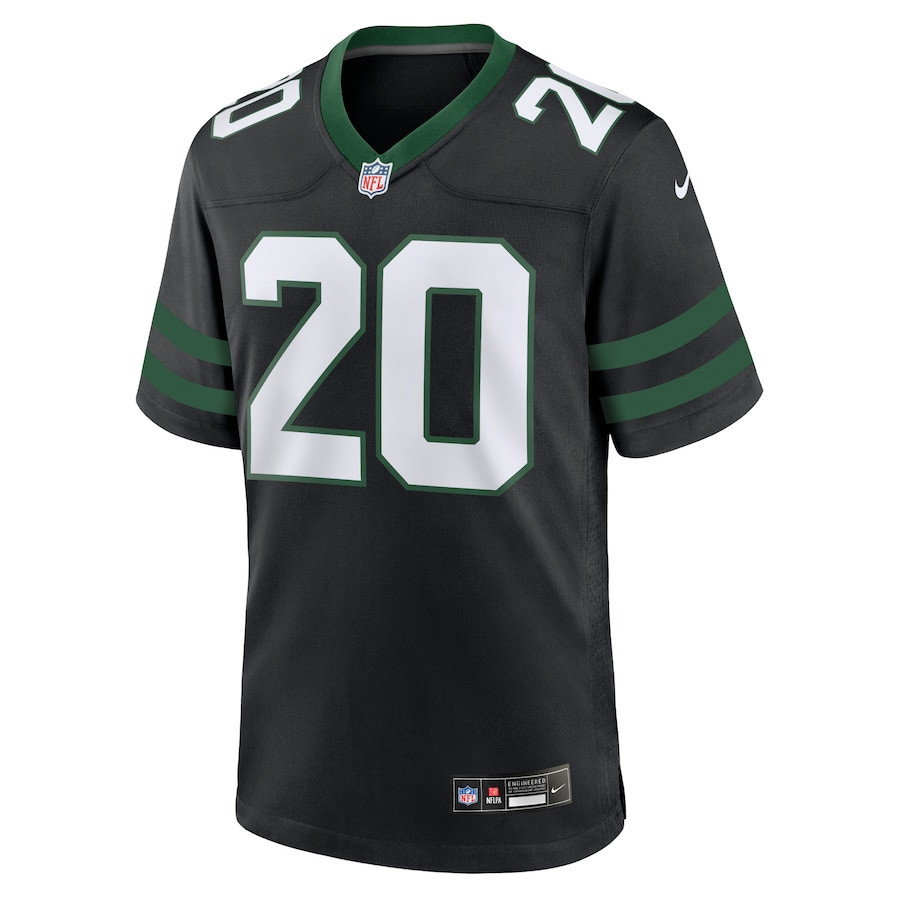 Breece Hall 20 New York Jets Alternate Game Legacy Black NFL Jersey Men's