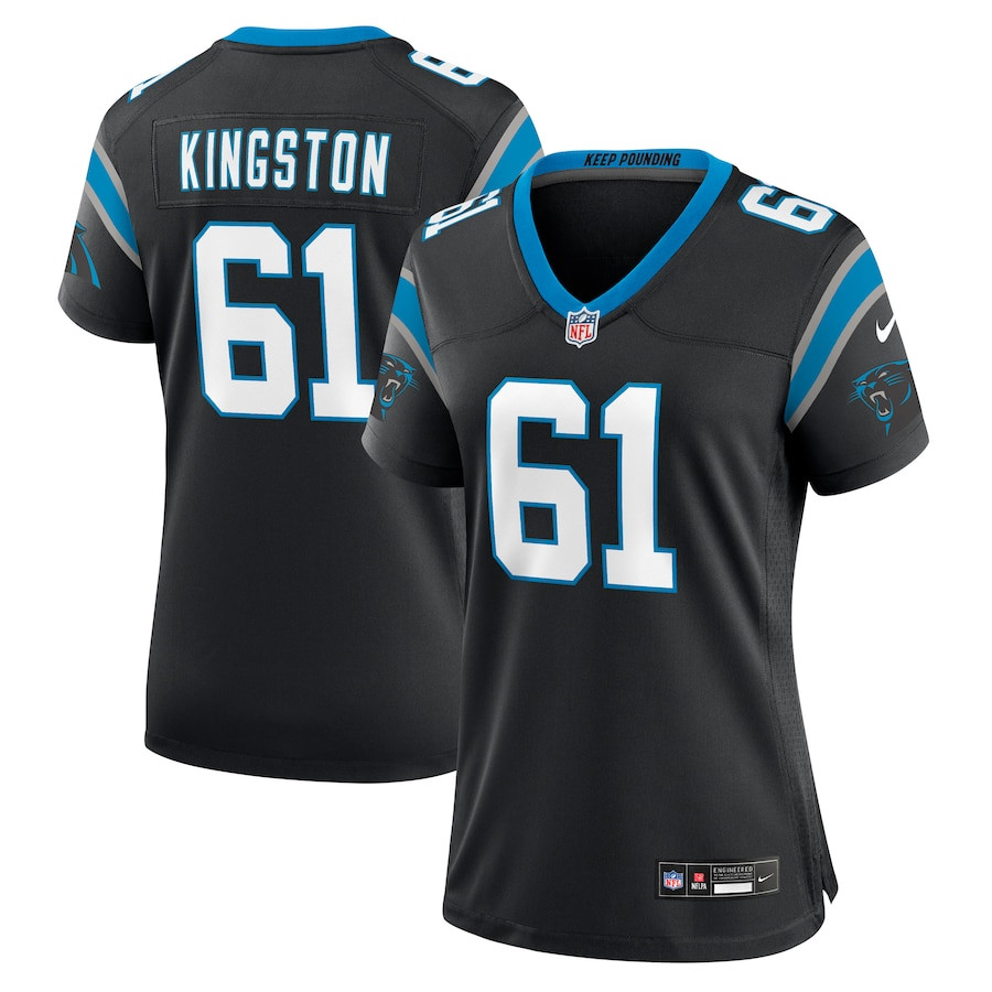 Jarrett Kingston 61 Carolina Panthers Game Black NFL Jersey Women's