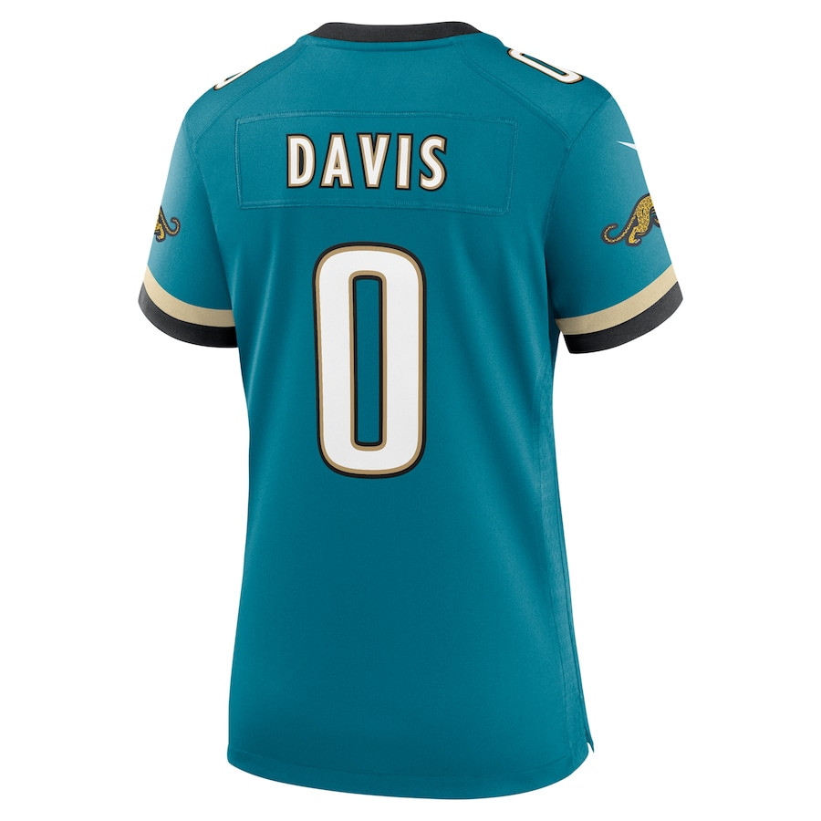 Gabe Davis 0 Jacksonville Jaguars Prowler Throwback Game Teal NFL Jersey Women's