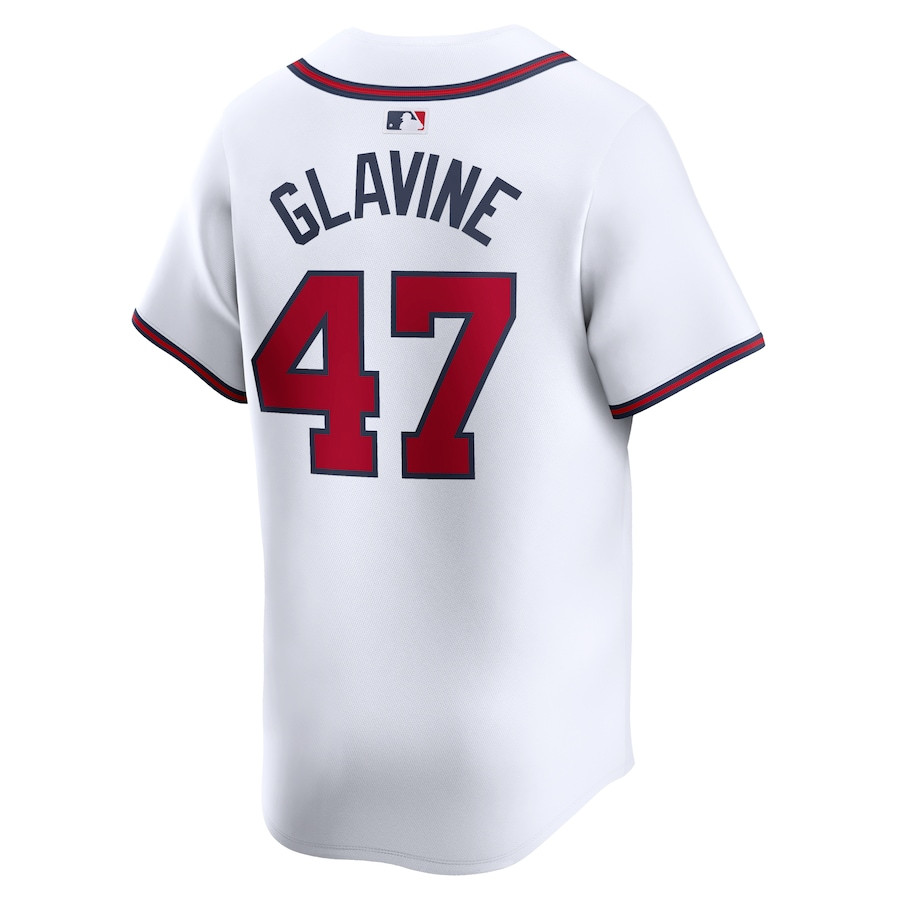 Tom Glavine 47 Atlanta Braves Home Limited Player White MLB Jersey Men's