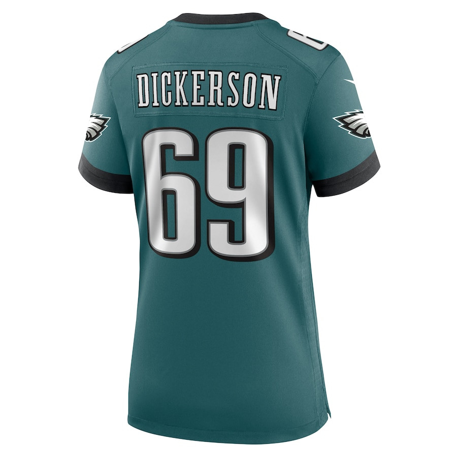 Landon Dickerson 69 Philadelphia Eagles Team Game Midnight Green NFL Jersey Women's