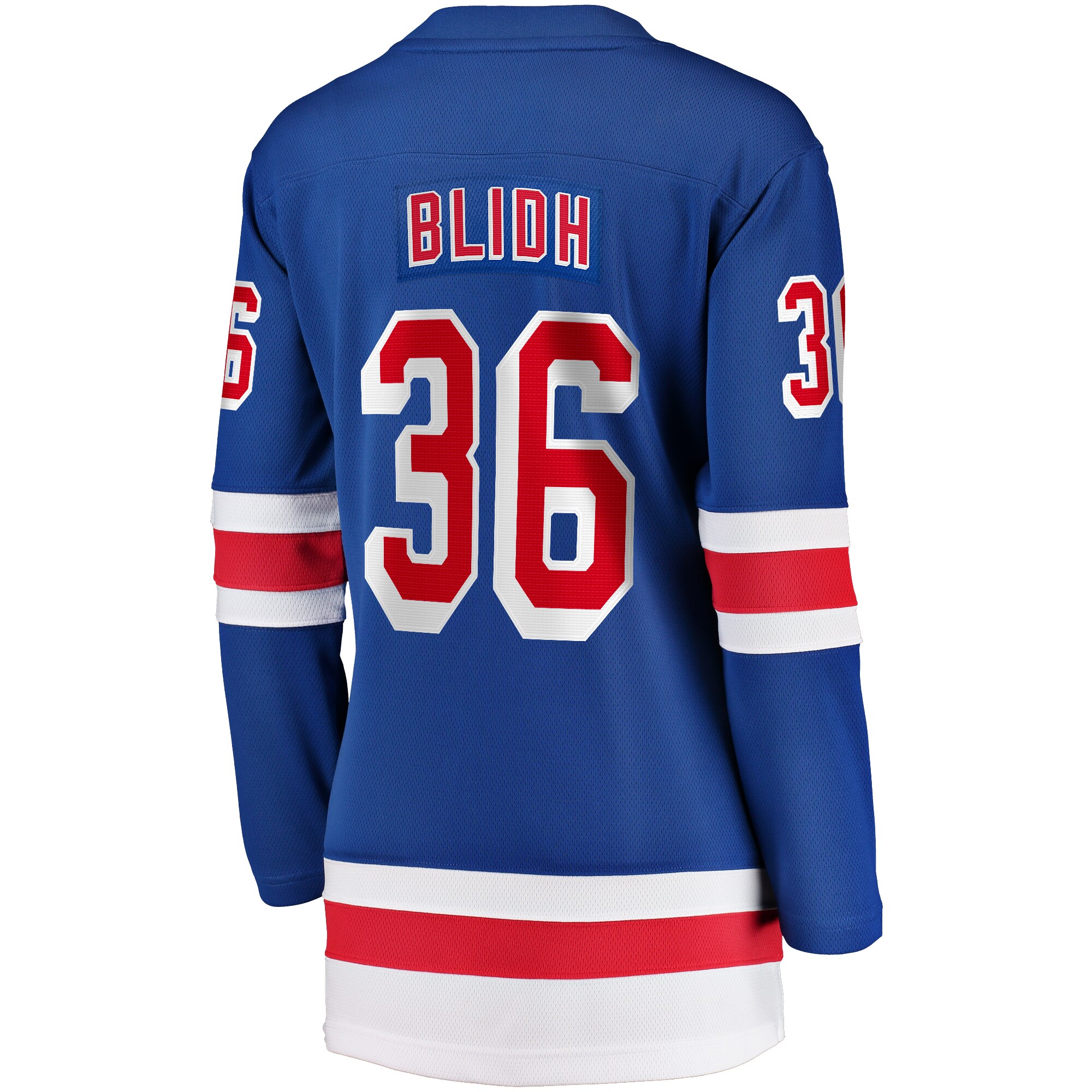 New York Rangers Anton Blidh Blue Home Breakaway Player NHL Jersey Women's