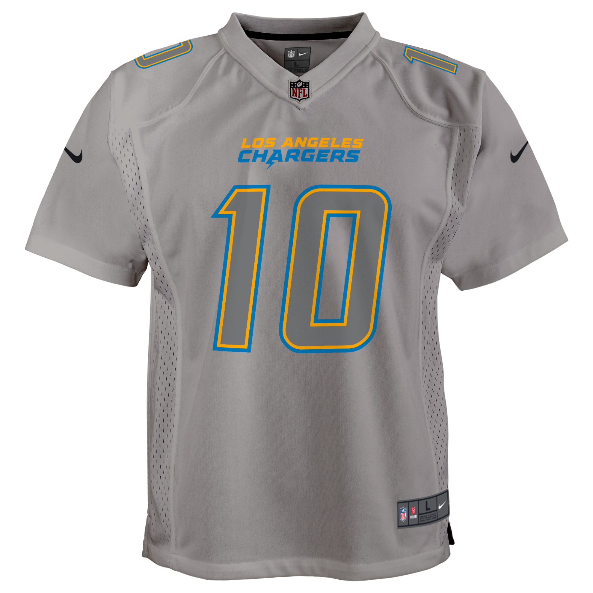 Los Angeles Chargers Justin Herbert Gray Atmosphere Game NFL Jersey Youth