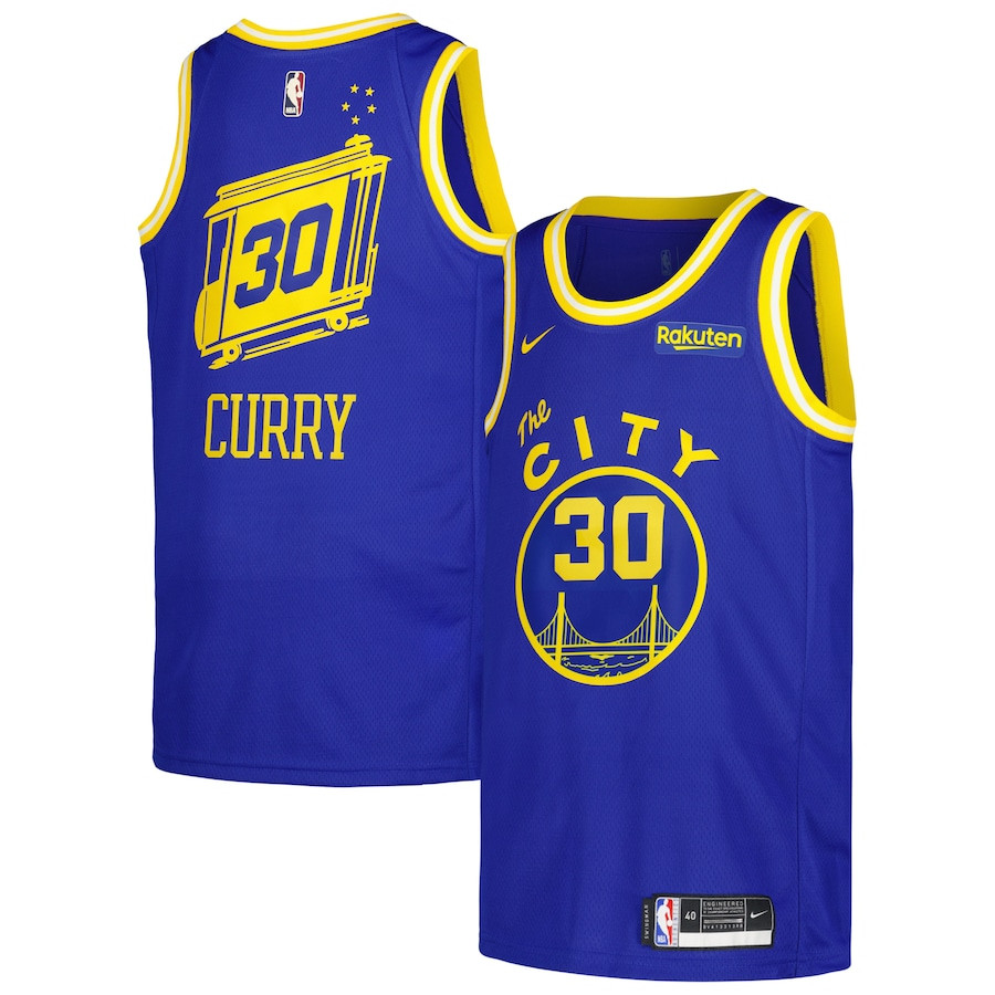 Stephen Curry 30 Golden State Warriors Swingman Classic Edition Royal NBA Jersey Men's