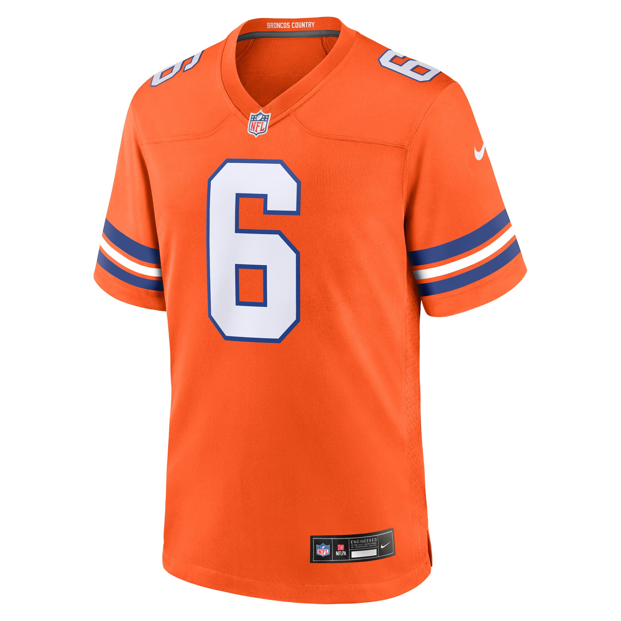 Denver Broncos P.J. Locke III Orange Mile High Collection 1977 Throwback Player Game NFL Jersey Men's