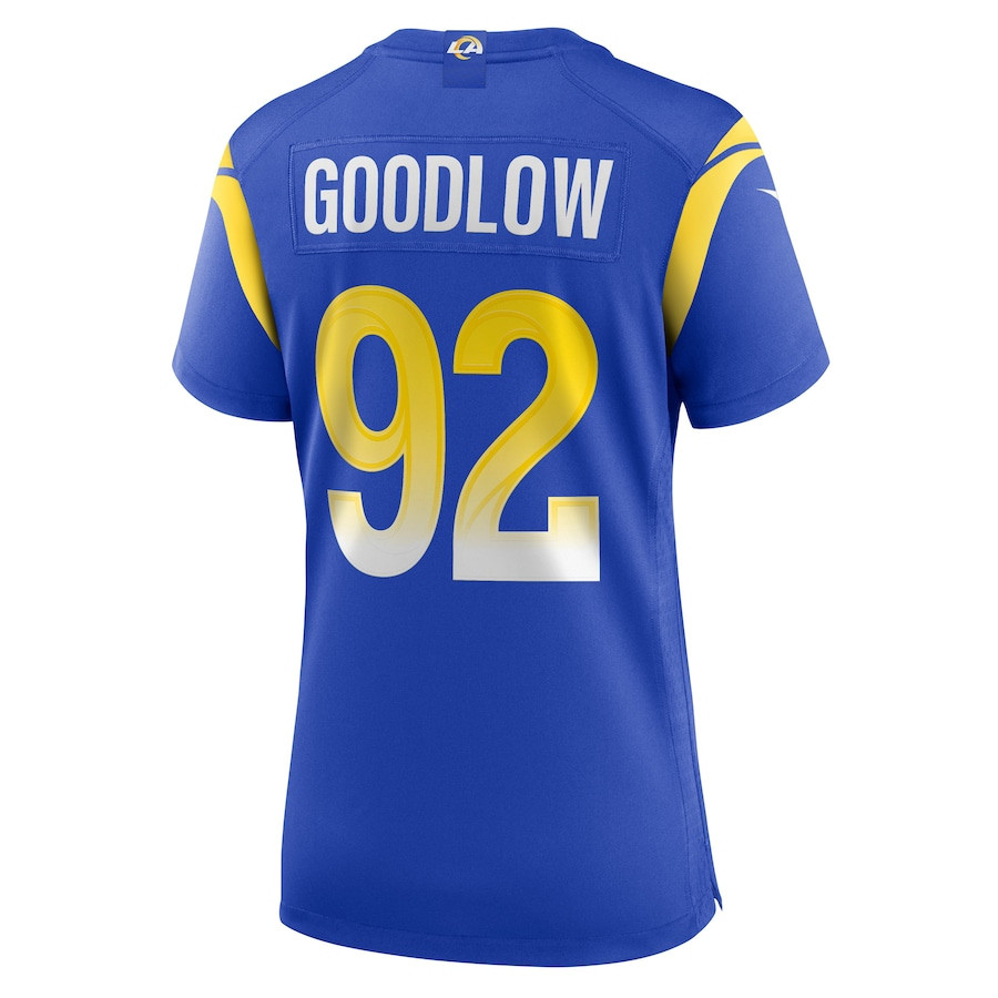 Anthony Goodlow 92 Los Angeles Rams Game Royal NFL Jersey Women's