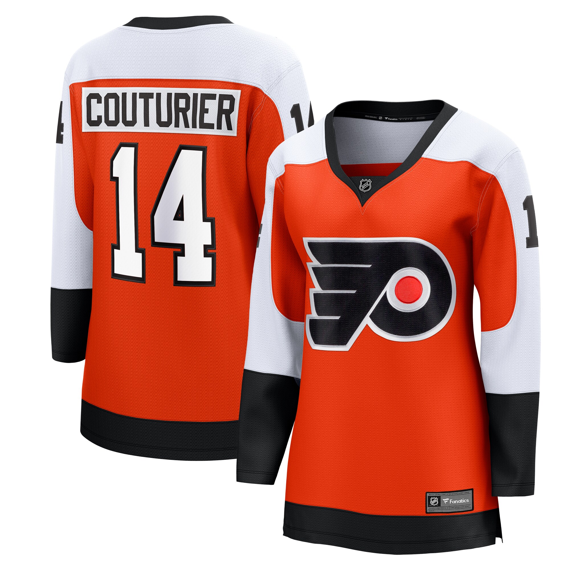 Philadelphia Flyers Sean Couturier Orange Home Breakaway Player NHL Jersey Women's