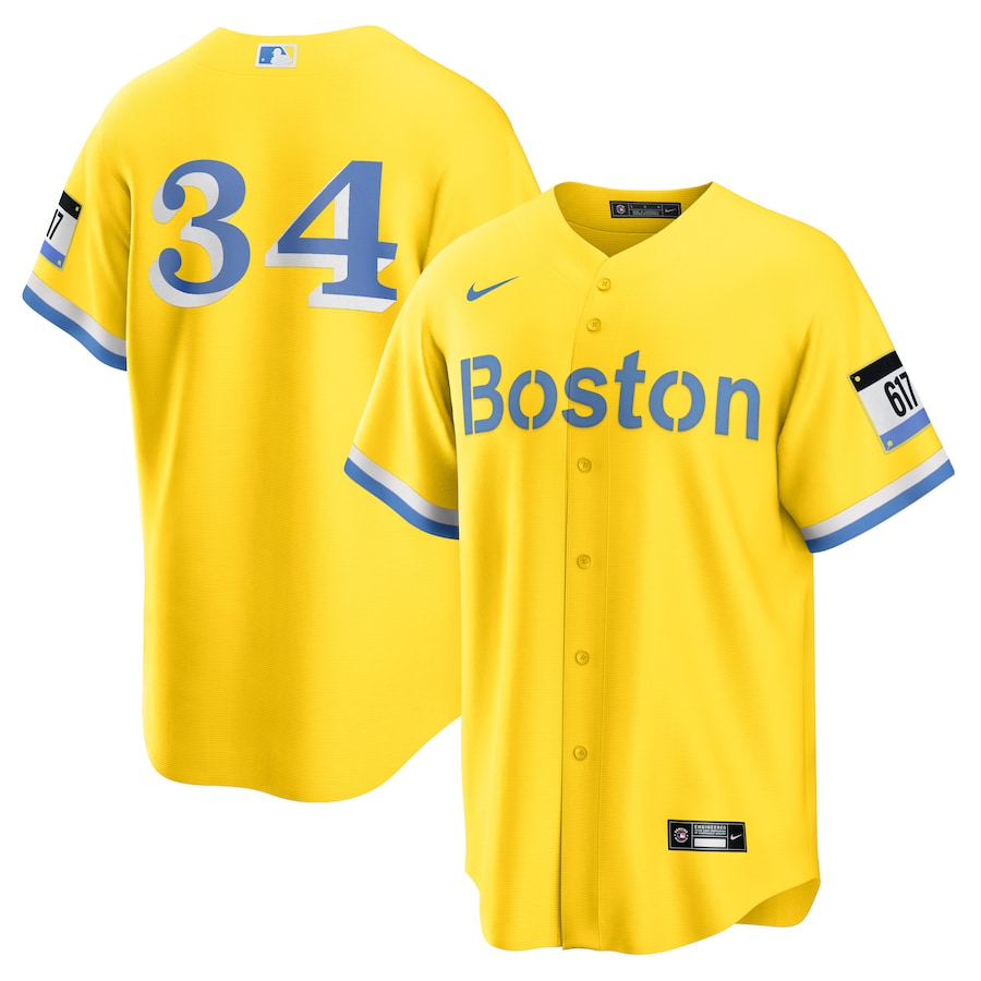 David Ortiz Boston Red Sox Retired Player City Connect Jersey Gold