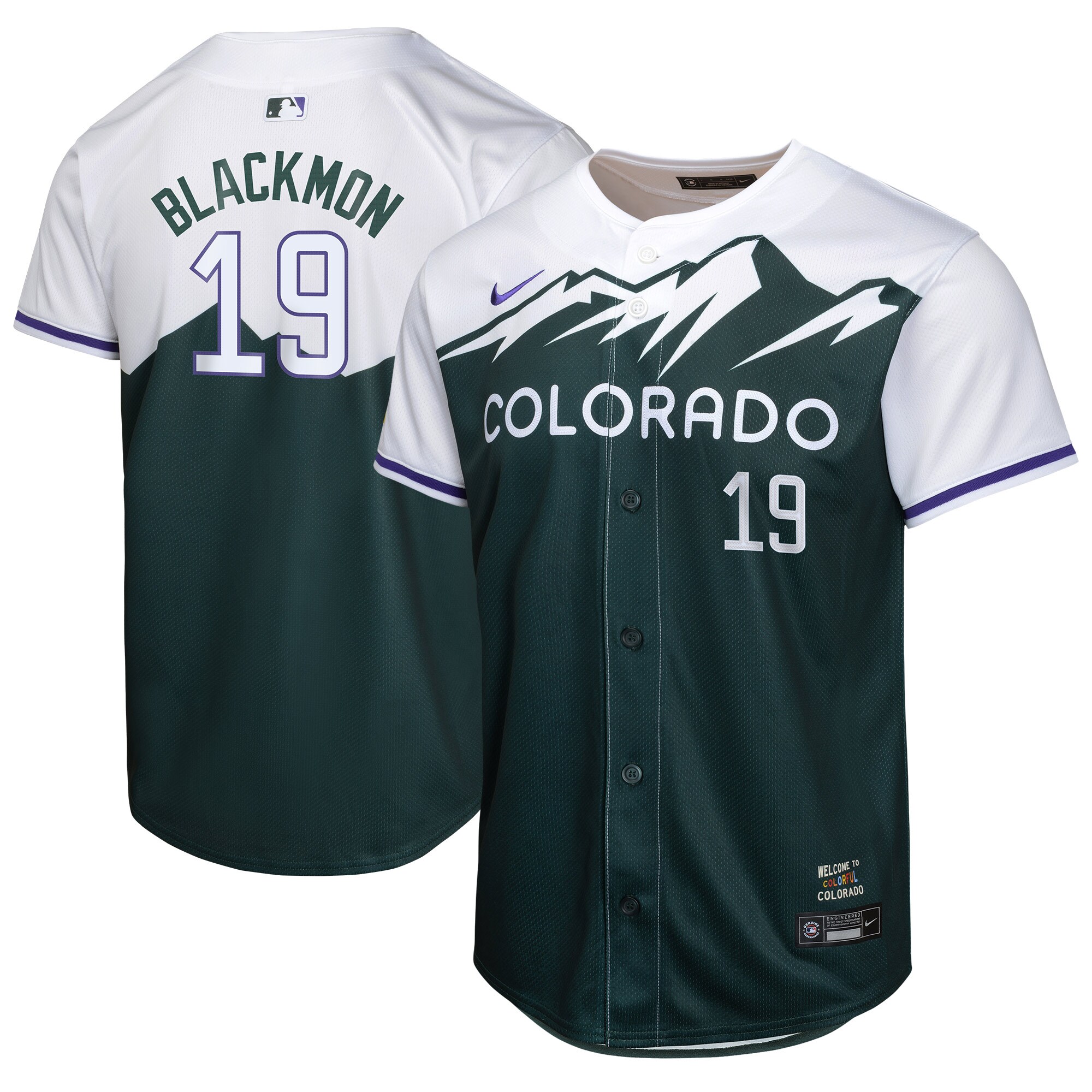 Colorado Rockies Charlie Blackmon Green City Connect Limited Player MLB Jersey Youth