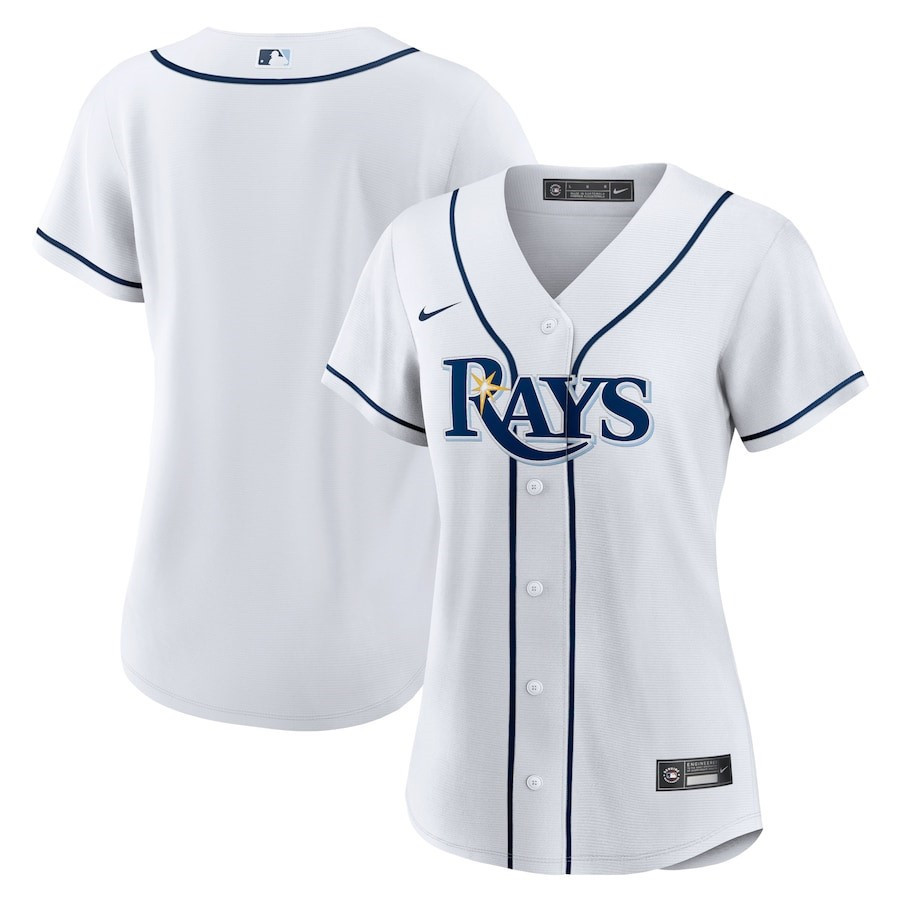 Tampa Bay Rays Home Blank White MLB Jersey Women's