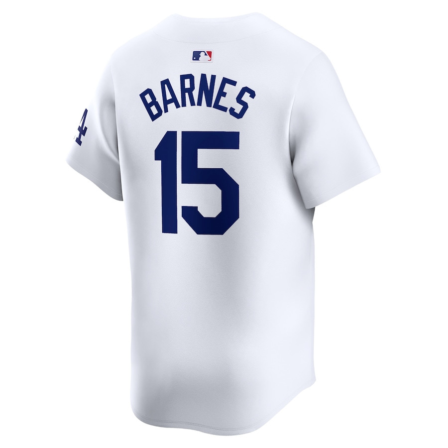 Austin Barnes 15 Los Angeles Dodgers Home Limited Player White MLB Jersey Men's