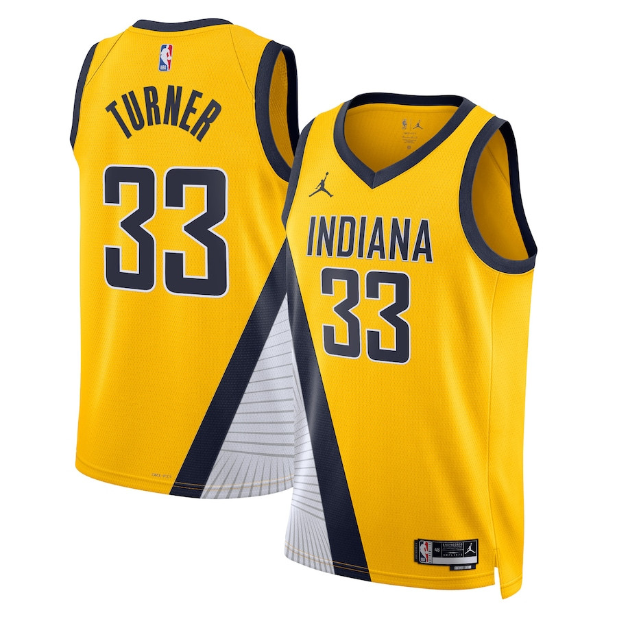 Myles Turner 33 Indiana Pacers Unisex Swingman Statement Edition Gold NBA Jersey Unisex