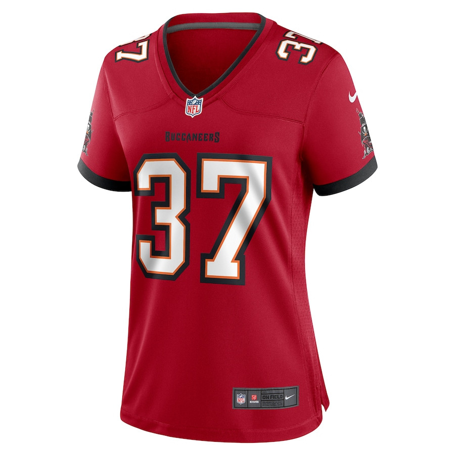 Tavierre Thomas 37 Tampa Bay Buccaneers Game Red NFL Jersey Women's