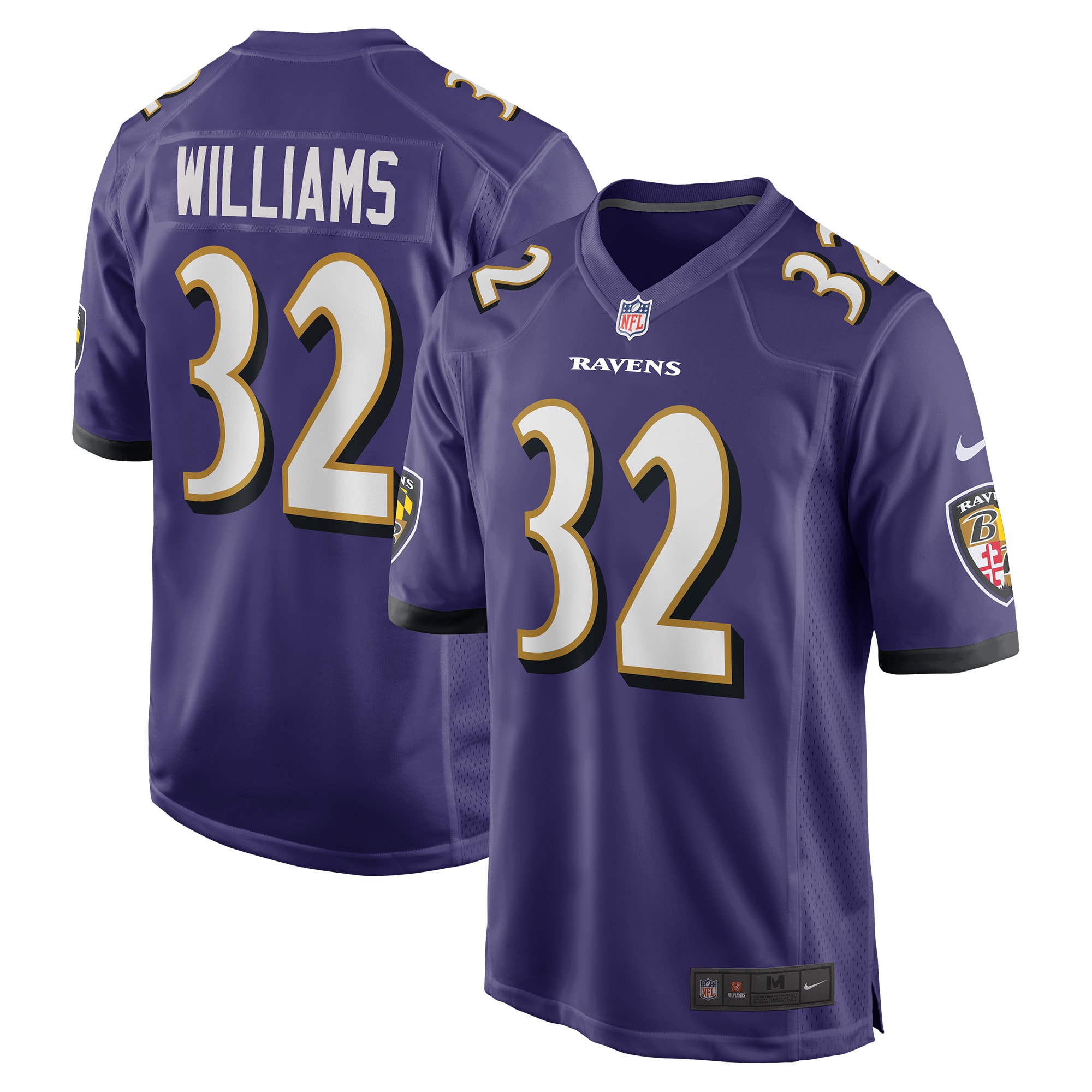 Baltimore Ravens Marcus Williams Purple Player Game NFL Jersey Men's