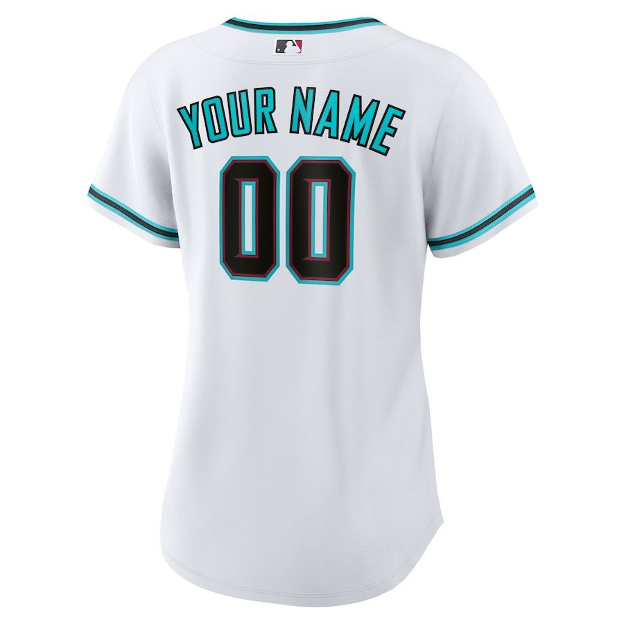 Arizona Diamondbacks Home Custom White MLB Jersey Women's