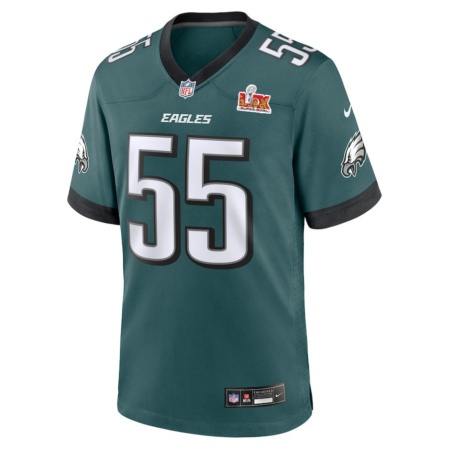 Brandon Graham #55 Philadelphia Eagles Super Bowl LIX Midnight Green NFL Jersey Youth