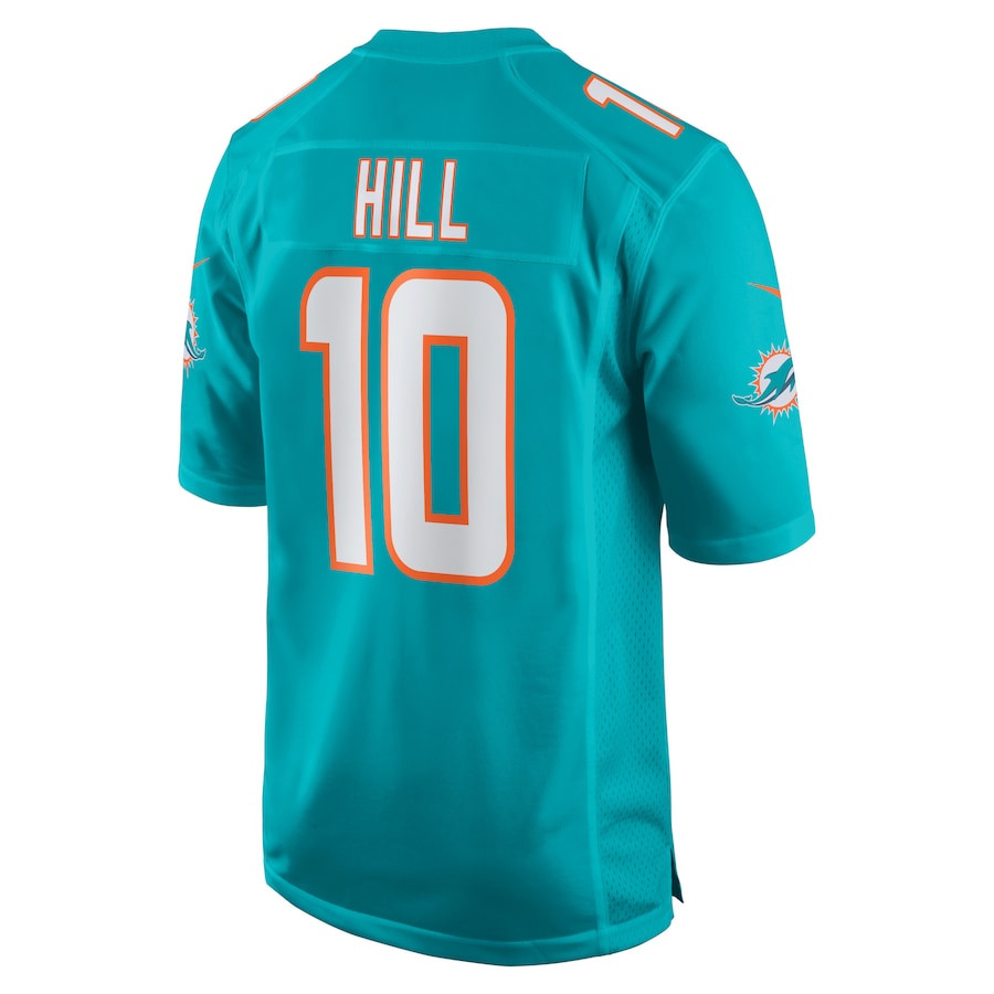 Tyreek Hill 10 Miami Dolphins Celebrating Game Aqua NFL Jersey Men's