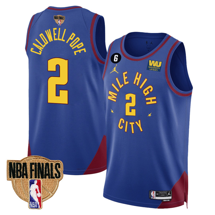 Kentavious Caldwell-Pope 2 Denver Nuggets Final Champions 2023 Swingman Blue NBA Jersey Men's