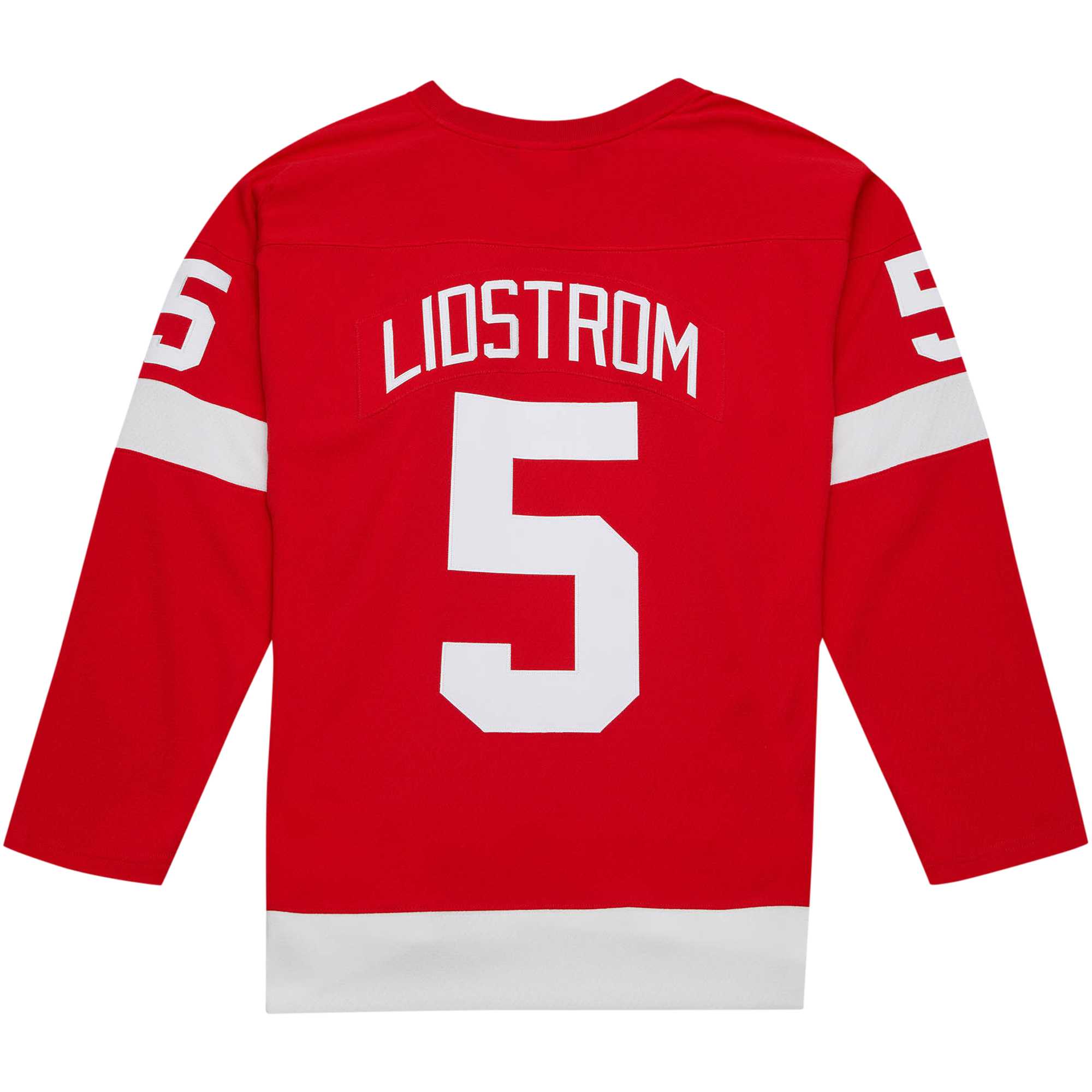 Detroit Red Wings Nicklas Lidstrom Mitchell Ness Red Alternate Captain Patch 2001/02 Blue Line Player NHL Jersey Men's