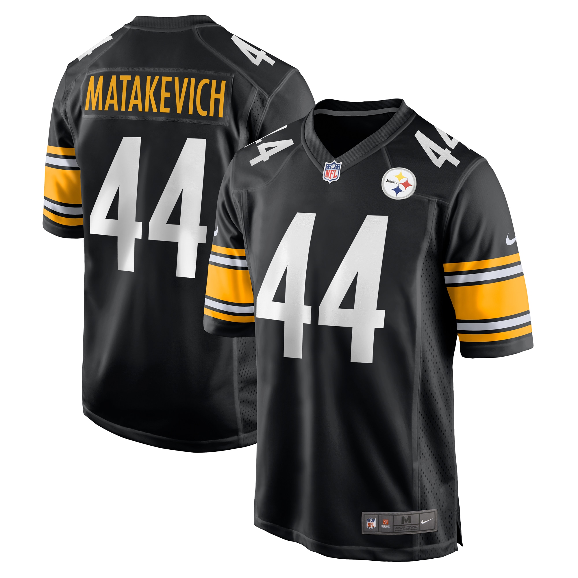 Pittsburgh Steelers Tyler Matakevich Black Game NFL Jersey Men's