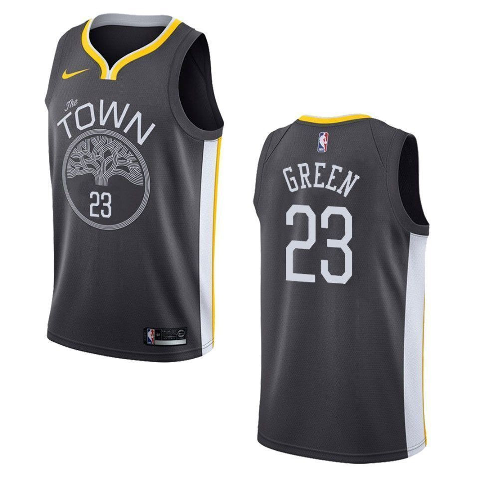 Golden State Warriors 23 Draymond Green Statement Swingman Black NBA Jersey Men's