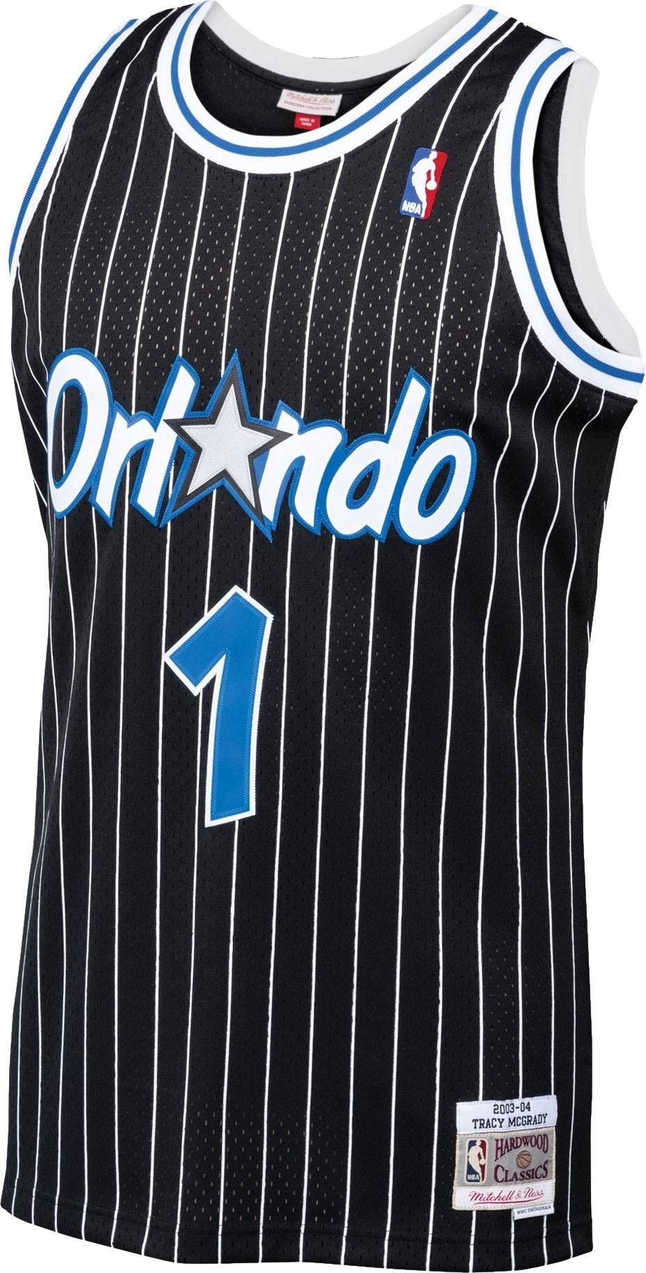 Mitchell Ness Orlando Magicc Tracy Mcgrady 1 Swingman Black NBA Jersey Men's