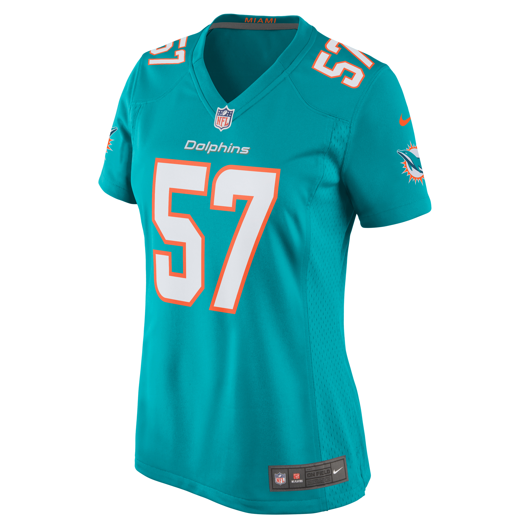 Miami Dolphins Brennan Scarlett Aqua Game NFL Jersey Women's