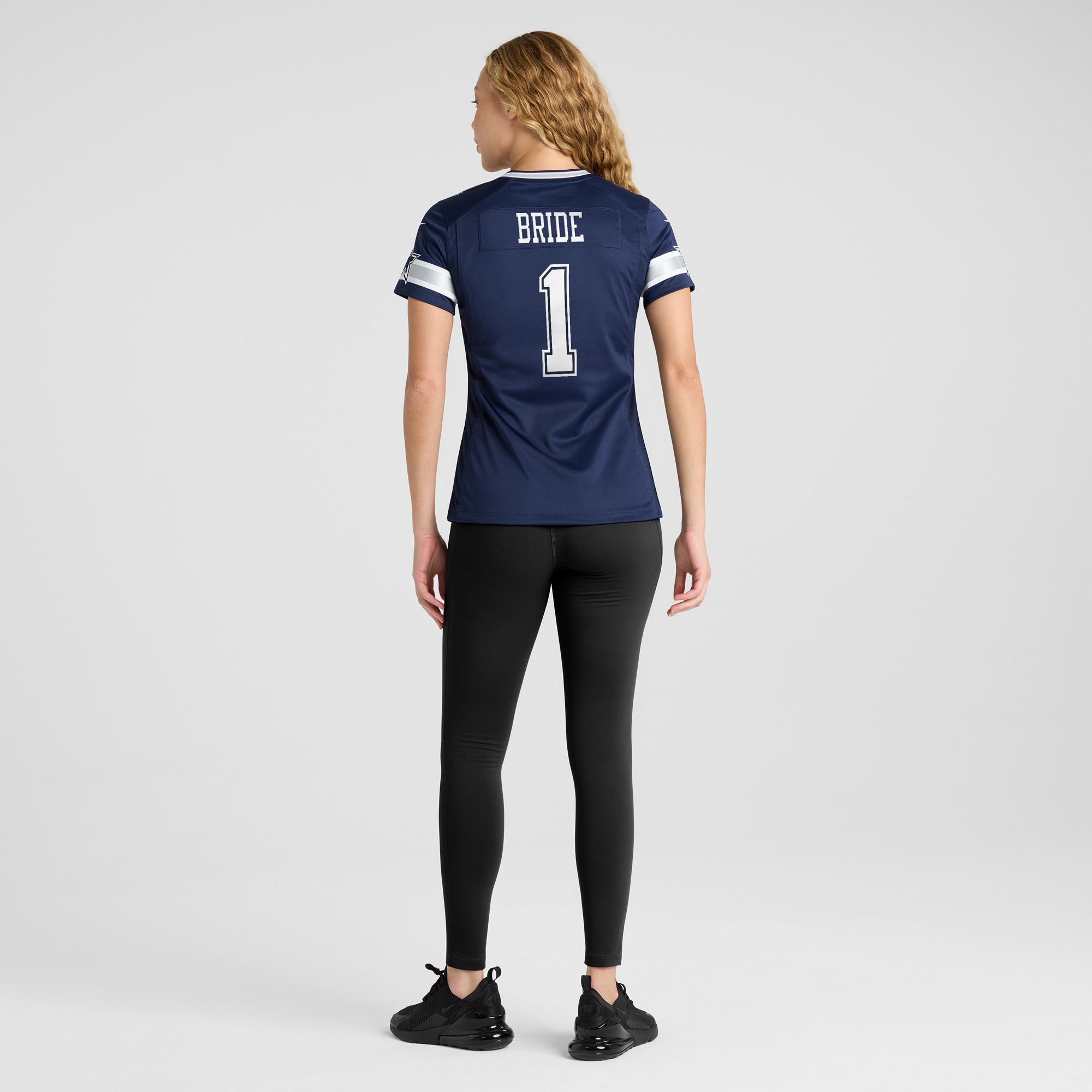 Dallas Cowboys Number 1 Bride Navy Game NFL Jersey Women's