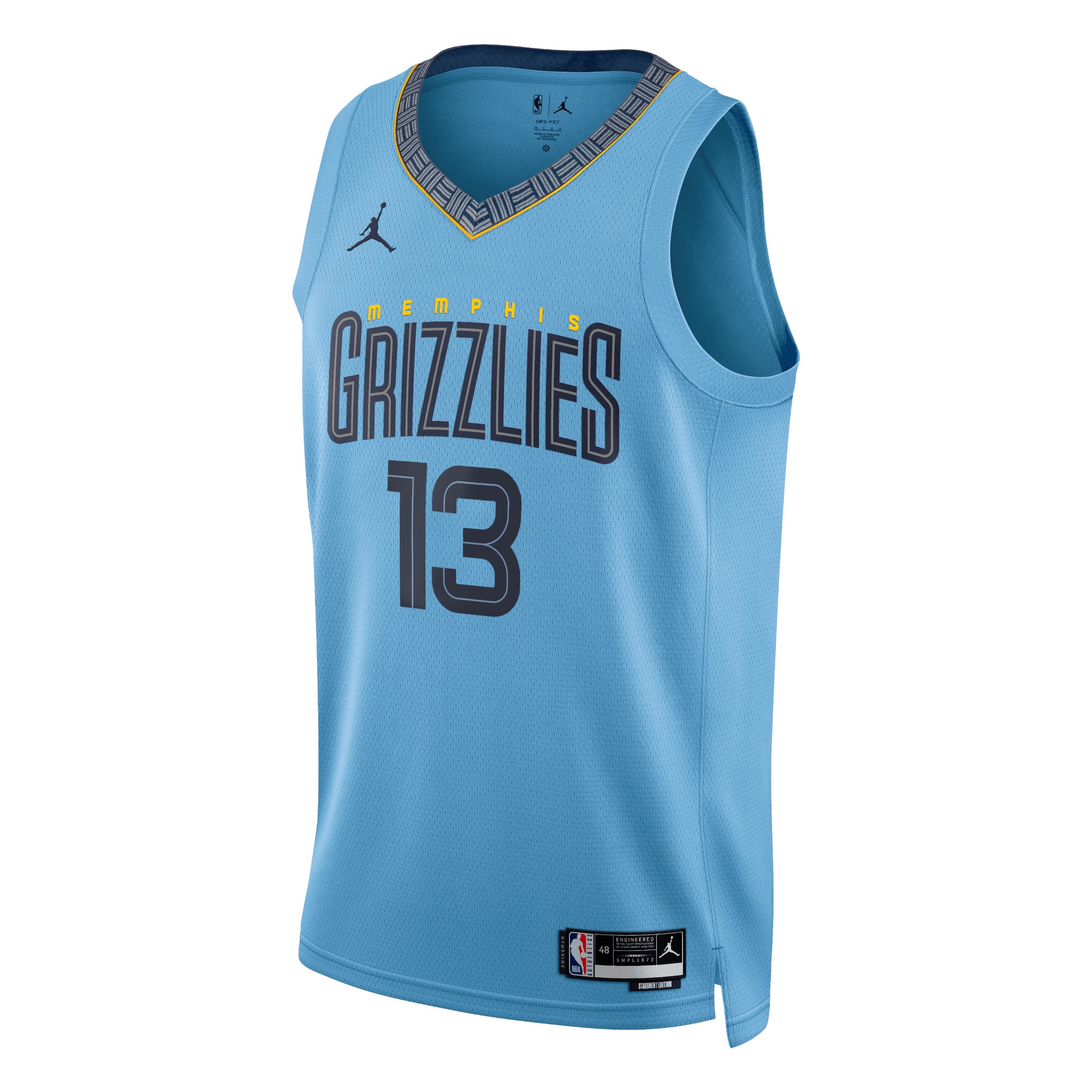 Memphis Grizzlies Jordan Statement Edition Swingman Light Blue Jaren Jackson Jr Unisex NBA Jersey Unisex