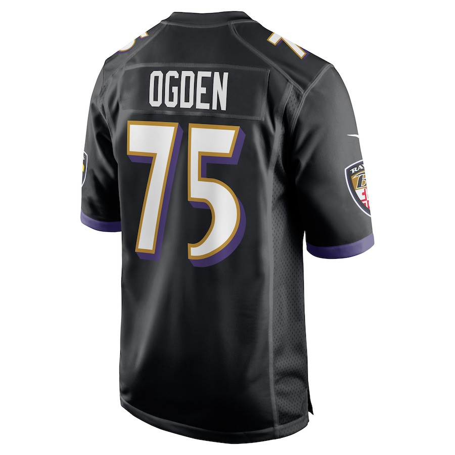 Jonathan Ogden 75 Baltimore Ravens Retired Black NFL Jersey Men's