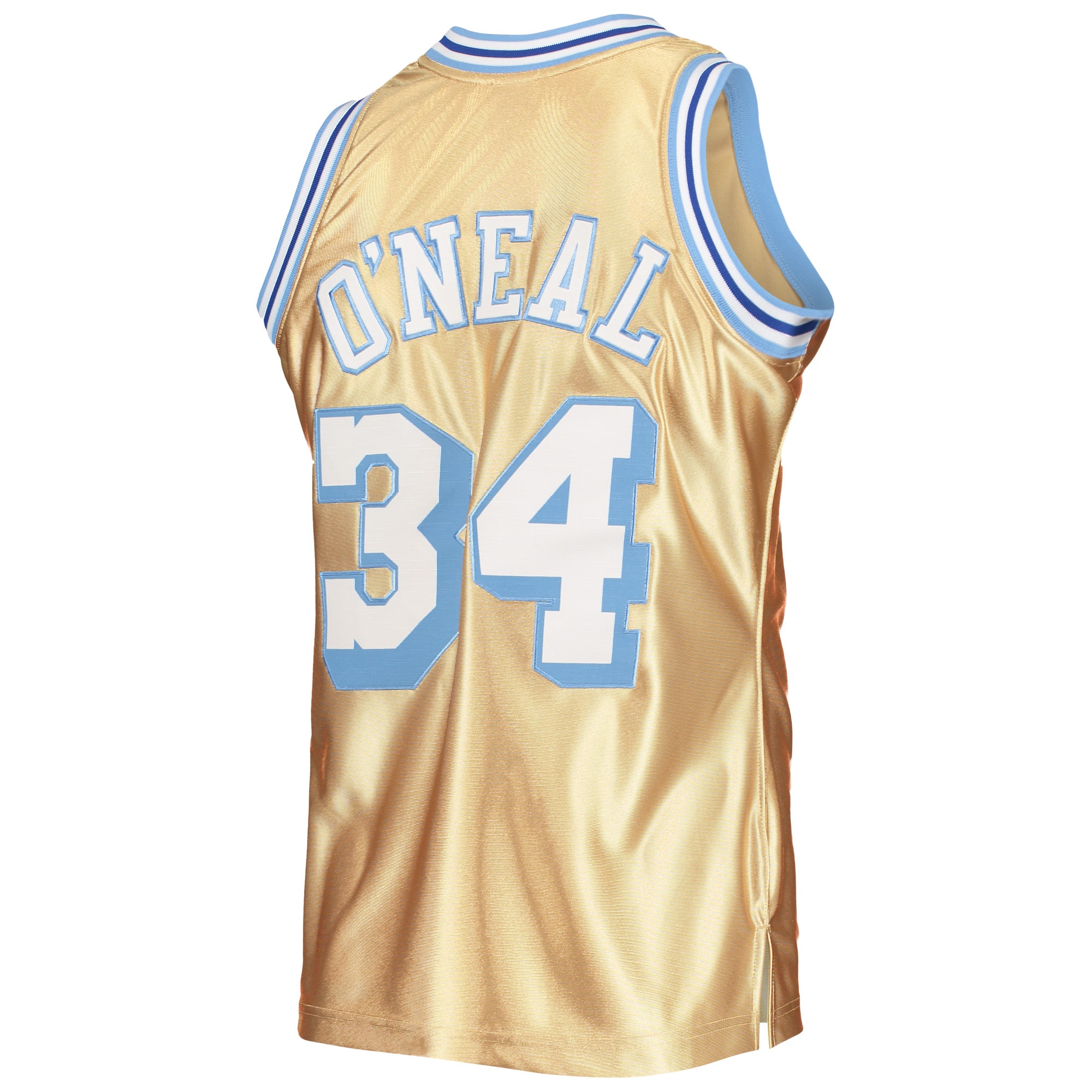 Mitchell Ness Shaquille O'Neal Gold Los Angeles Lakers 75th Anniversary 1996/97 Hardwood Classics Swingman NBA Jersey Men's
