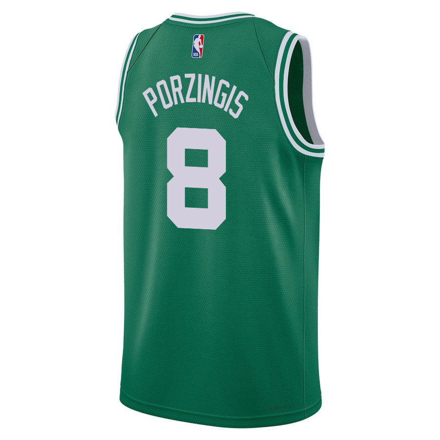 Kristaps Porzingis 8 Boston Celtics 2024 FINALS CHAMPIONS Icon Edition Kelly Green NBA Jersey Men's