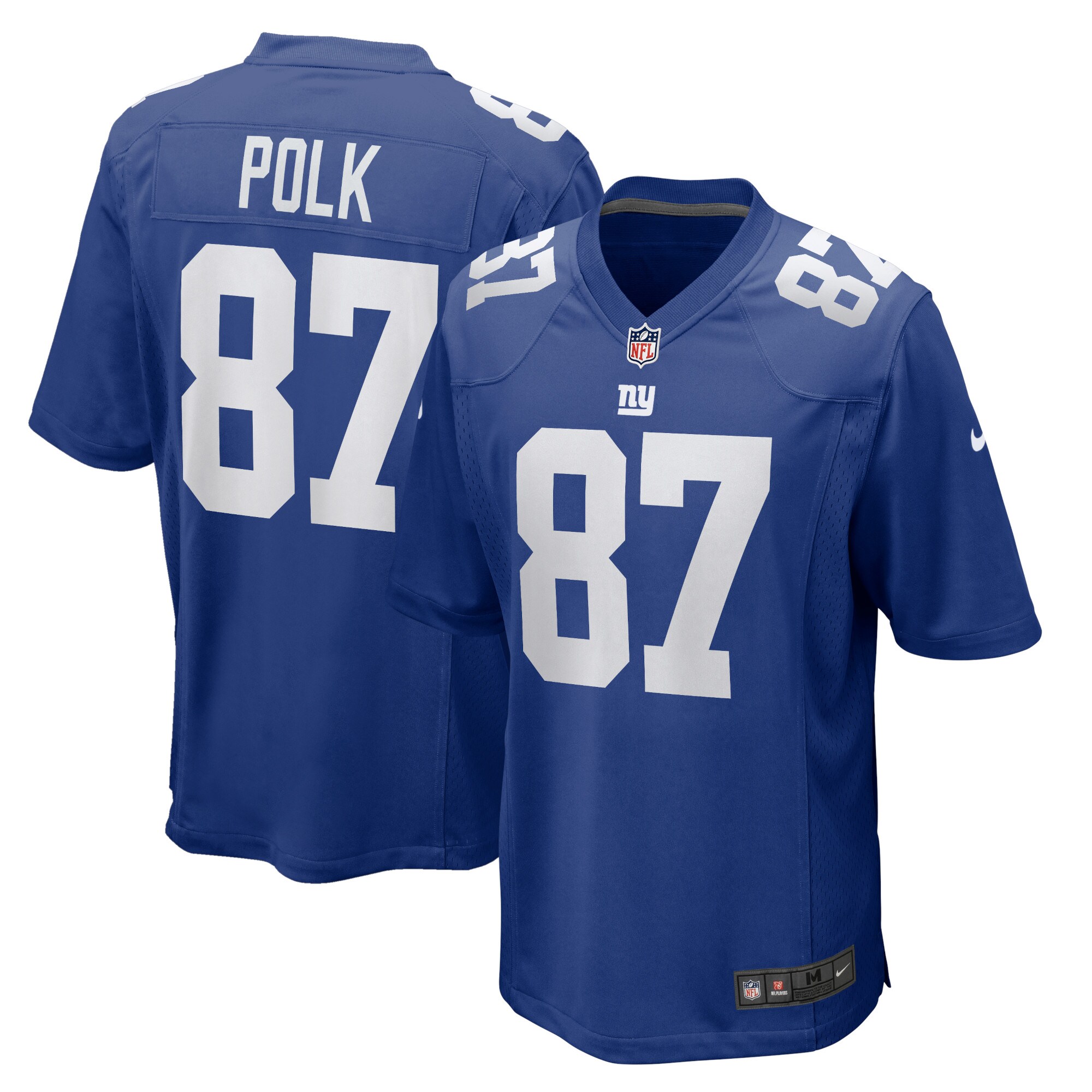 New York Giants Makai Polk Royal Home Game Player NFL Jersey Men's