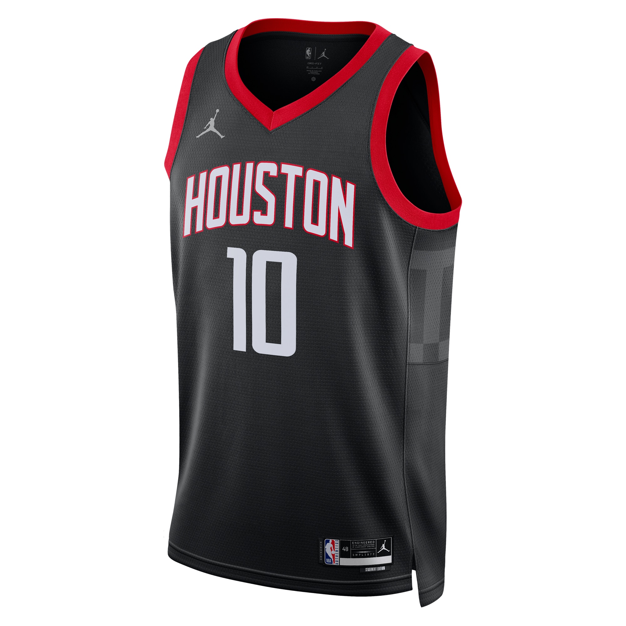 Houston Rockets Jordan Statement Edition Swingman Black Jabari Smith Jr Unisex NBA Jersey Unisex