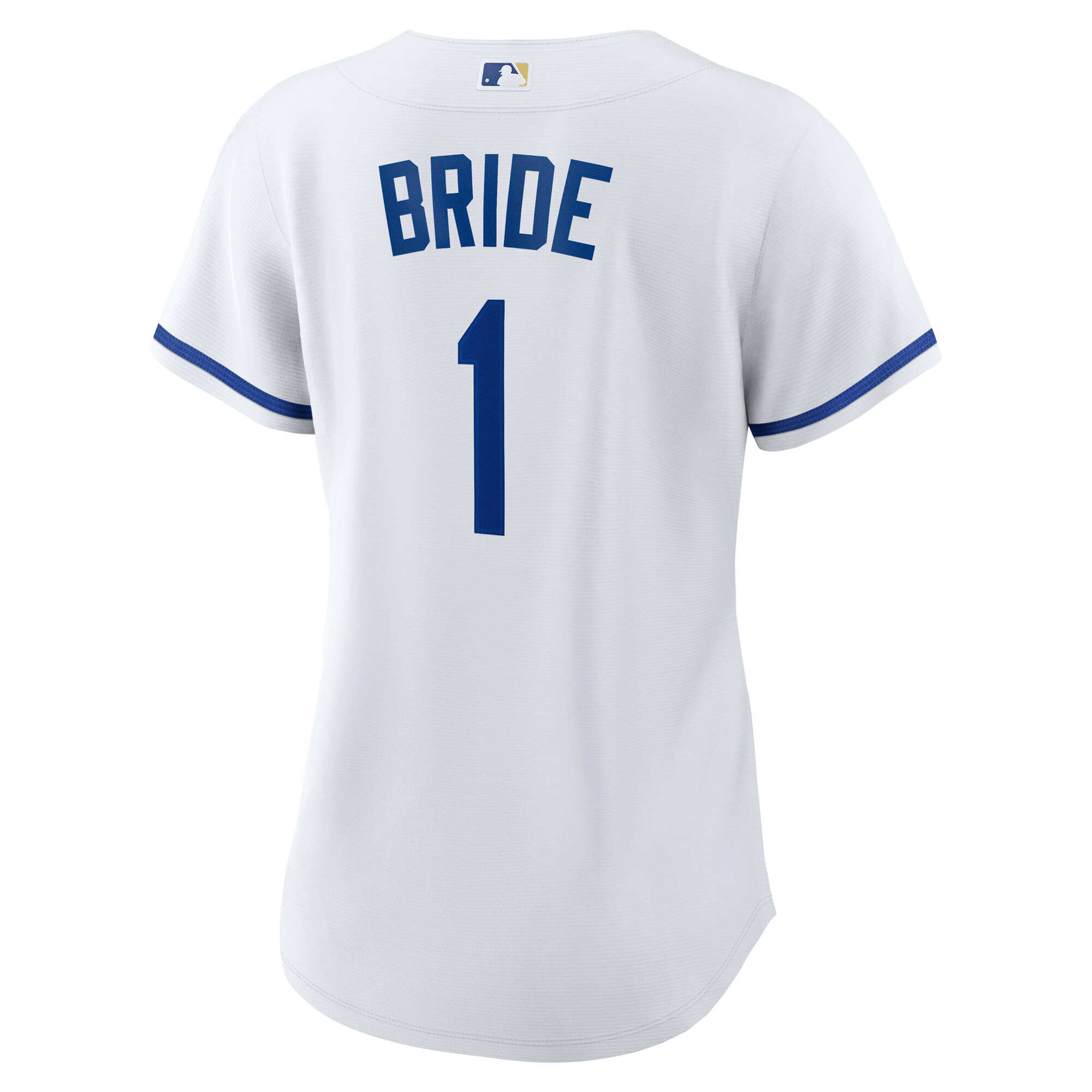 Kansas City Royals White #1 Bride Home MLB Jersey Women's